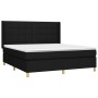 Boxspringbettmatratze und LED-Leuchten aus schwarzem Stoff 160x200 cm von vidaXL, Betten und Lattenroste - Ref: Foro24-313888...