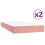 Cama box spring con colchón terciopelo rosa 200x200 cm de vidaXL, Camas y somieres - Ref: Foro24-3144704, Precio: 517,38 €, D...