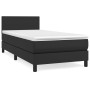 Box spring bed with black synthetic leather mattress 100x200 cm by vidaXL, Beds and slatted bases - Ref: Foro24-3140987, Pric...