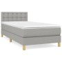 Cama box spring con colchón tela gris claro 90x200 cm de vidaXL, Camas y somieres - Ref: Foro24-3140905, Precio: 297,93 €, De...