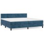 Box spring bed with dark blue velvet mattress 200x200 cm by vidaXL, Beds and slatted bases - Ref: Foro24-3141207, Price: 598,...