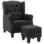 Armchair with footrest stool in dark gray fabric by vidaXL, Armchairs - Ref: Foro24-320152, Price: 223,64 €, Discount: %