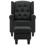 Armchair with footrest stool in dark gray fabric by vidaXL, Armchairs - Ref: Foro24-320152, Price: 223,64 €, Discount: %