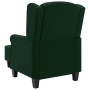 Sillón con taburete reposapiés tela verde oscuro de vidaXL, Sillones - Ref: Foro24-320157, Precio: 264,91 €, Descuento: %