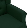 Sillón con taburete reposapiés tela verde oscuro de vidaXL, Sillones - Ref: Foro24-320157, Precio: 264,91 €, Descuento: %