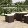 Ottoman with 2 brown synthetic rattan cushions 40x30x40 cm by vidaXL, Ottomans - Ref: Foro24-319395, Price: 77,42 €, Discount: %