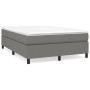 Estructura de cama de tela gris oscuro 140x190 cm de vidaXL, Camas y somieres - Ref: Foro24-3120855, Precio: 131,47 €, Descue...