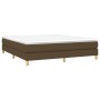 Estructura de cama de tela marrón 160x200 cm de vidaXL, Camas y somieres - Ref: Foro24-3120625, Precio: 108,13 €, Descuento: %