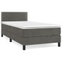 Boxspringbett mit dunkelgrauer Samtmatratze 90x190 cm von vidaXL, Betten und Lattenroste - Ref: Foro24-3141216, Preis: 319,60...