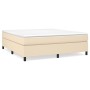 Estructura de cama de tela color crema 160x200 cm de vidaXL, Camas y somieres - Ref: Foro24-3120875, Precio: 140,98 €, Descue...