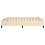 Estructura de cama de tela color crema 160x200 cm de vidaXL, Camas y somieres - Ref: Foro24-3120875, Precio: 140,98 €, Descue...