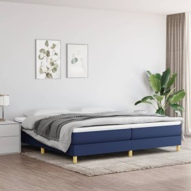 Blue taupe gray fabric bed frame 200x200 cm by vidaXL, Beds and slatted bases - Ref: Foro24-3120644, Price: 112,03 €, Discoun...