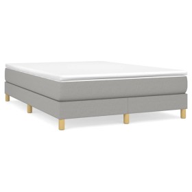 Estructura de cama de tela gris claro 140x200 cm de vidaXL, Camas y somieres - Ref: Foro24-3120614, Precio: 98,17 €, Descuent...