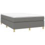 Estructura de cama de tela gris oscuro 140x190 cm de vidaXL, Camas y somieres - Ref: Foro24-3120954, Precio: 115,80 €, Descue...