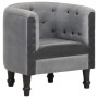 Sillón cúbico de cuero auténtico y madera maciza mango negro de vidaXL, Sillones - Ref: Foro24-320602, Precio: 156,39 €, Desc...