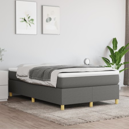 Estructura de cama de tela gris oscuro 120x200 cm de vidaXL, Camas y somieres - Ref: Foro24-3120946, Precio: 114,15 €, Descue...