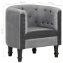 Sillón cúbico de cuero auténtico y madera maciza mango negro de vidaXL, Sillones - Ref: Foro24-320602, Precio: 156,39 €, Desc...