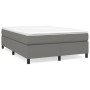 Estructura de cama de tela gris oscuro 140x200 cm de vidaXL, Camas y somieres - Ref: Foro24-3120863, Precio: 123,15 €, Descue...