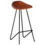 Kitchen Bar Stools 2 Pcs Brown Genuine Leather by vidaXL, Kitchen stools - Ref: Foro24-320643, Price: 120,61 €, Discount: %