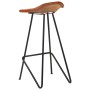 Kitchen Bar Stools 2 Pcs Brown Genuine Leather by vidaXL, Kitchen stools - Ref: Foro24-320643, Price: 120,61 €, Discount: %