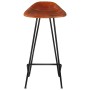 Kitchen Bar Stools 2 Pcs Brown Genuine Leather by vidaXL, Kitchen stools - Ref: Foro24-320643, Price: 120,61 €, Discount: %