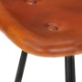 Kitchen Bar Stools 2 Pcs Brown Genuine Leather by vidaXL, Kitchen stools - Ref: Foro24-320643, Price: 120,61 €, Discount: %