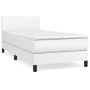 Box spring bed with white synthetic leather mattress 90x190 cm by vidaXL, Beds and slatted bases - Ref: Foro24-3140982, Price...