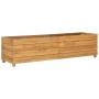 Arriate elevado madera de teca reciclada y acero 150x40x38 cm de vidaXL, Maceteros y jardineras - Ref: Foro24-47423, Precio: ...