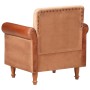 Leather armchair with authentic brown canvas. by vidaXL, Armchairs - Ref: Foro24-320780, Price: 211,99 €, Discount: %