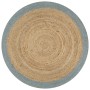 Handmade jute rug with olive green border 120 cm by vidaXL, Rugs - Ref: Foro24-133681, Price: 38,99 €, Discount: %