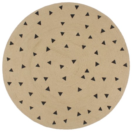 Hand-woven jute rug with triangle print 150 cm by vidaXL, Rugs - Ref: Foro24-133691, Price: 48,99 €, Discount: %