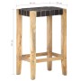 Kitchen stools 2 units genuine black leather 75 cm by vidaXL, Kitchen stools - Ref: Foro24-321835, Price: 115,98 €, Discount: %