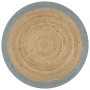 Handmade jute rug with olive green border 150 cm by vidaXL, Rugs - Ref: Foro24-133682, Price: 55,03 €, Discount: %