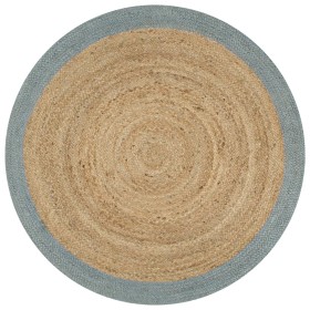 Handmade jute rug with olive green border 150 cm by vidaXL, Rugs - Ref: Foro24-133682, Price: 55,03 €, Discount: %