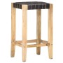 Kitchen stools 2 units genuine black leather 75 cm by vidaXL, Kitchen stools - Ref: Foro24-321835, Price: 115,98 €, Discount: %