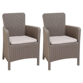 Allibert Garden dining chair 2 pcs Trenton cappuccino by Allibert, Garden chairs - Ref: Foro24-3082797, Price: 260,28 €, Disc...