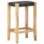 Kitchen stools 2 units genuine black leather 75 cm by vidaXL, Kitchen stools - Ref: Foro24-321835, Price: 115,98 €, Discount: %