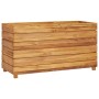 Raised flowerbed made of recycled teak wood and steel 100x40x55 cm by vidaXL, Pots and planters - Ref: Foro24-47425, Price: 1...