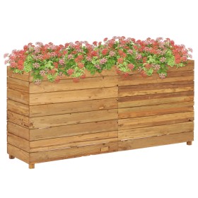 Arriate elevado madera de teca reciclada y acero 150x40x72 cm de vidaXL, Maceteros y jardineras - Ref: Foro24-47429, Precio: ...