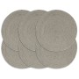 Round individual placemats, set of 6, plain gray cotton, 38 cm by vidaXL, Placemats - Ref: Foro24-133849, Price: 28,04 €, Dis...