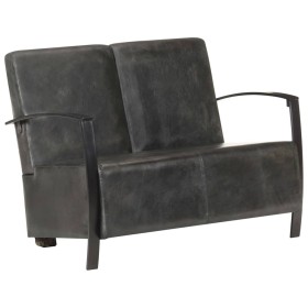 Sofá de 2 plazas envejecido cuero auténtico gris de vidaXL, Sillones - Ref: Foro24-321866, Precio: 331,99 €, Descuento: %