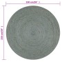 Olive green round handwoven jute rug 150 cm by vidaXL, Rugs - Ref: Foro24-133670, Price: 63,66 €, Discount: %