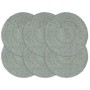 Placemat 6 pcs plain round jute olive green 38 cm by vidaXL, Placemats - Ref: Foro24-133841, Price: 29,38 €, Discount: %