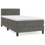 Cama box spring con colchón terciopelo gris oscuro 80x200 cm de vidaXL, Camas y somieres - Ref: Foro24-3141270, Precio: 261,7...