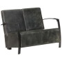 Gray genuine leather aged 2-seater sofa by vidaXL, Armchairs - Ref: Foro24-321866, Price: 342,99 €, Discount: %