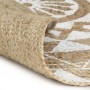 Handwoven jute rug with white print, 90 cm by vidaXL, Rugs - Ref: Foro24-133695, Price: 30,38 €, Discount: %