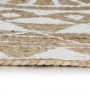 Handwoven jute rug with white print, 90 cm by vidaXL, Rugs - Ref: Foro24-133695, Price: 30,38 €, Discount: %