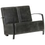 Gray genuine leather aged 2-seater sofa by vidaXL, Armchairs - Ref: Foro24-321866, Price: 342,99 €, Discount: %