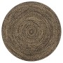 Alfombra de yute tejida a mano negro y natural 90 cm de vidaXL, Alfombras - Ref: Foro24-133725, Precio: 26,63 €, Descuento: %