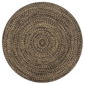 Handwoven black and natural jute rug, 90 cm by vidaXL, Rugs - Ref: Foro24-133725, Price: 26,63 €, Discount: %